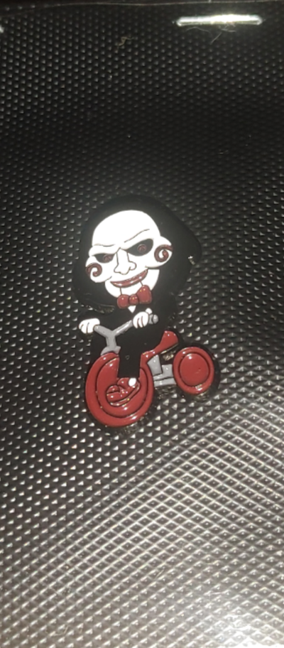 BILLY THE PUPPET - SAW- BRAND NEW ENAMEL HORROR PIN - BOOTH #226, View more