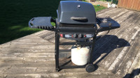 BBQ grill with gas tank