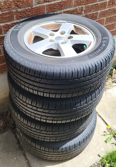 I got rid of my car so have extra tires to sell. Both rim and tires are little better than fair cond...