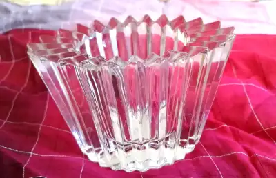 Vintage Mikasa peppermint clear candle holder 2 1/2" Germany, View more