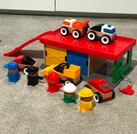 Ikea Play Garage with Ramp, 5 Vehicles & 5 Interchangeable Ppl