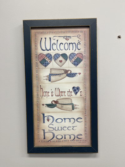 Charming Framed Print - Welcome, Home Sweet Home, View more