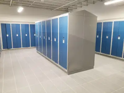 LOCKER ROOM PRODUCTS. BENCHES, LOCKERS, CABINETS, MATS, SEATING., View more