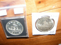 Pièce de monnaie 1949 Silver dollar MS-65 et 1939 MS-62.