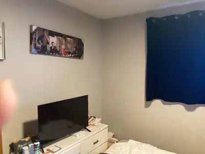 Master bedroom upper level for rent in shared house. Price includes gas/hydro/water/cable tv and int...