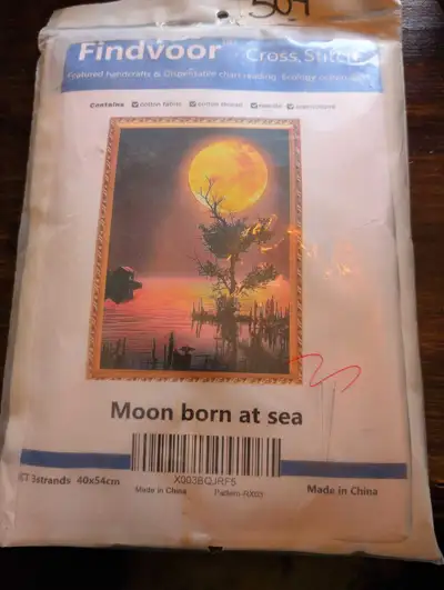 FREE - Cross Stitch Kit - Moon Born at Sea, View more
