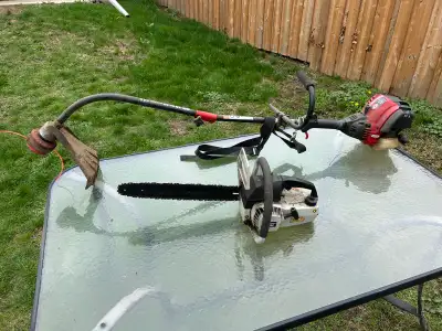weed eater and chainsaw, View more