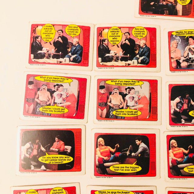 1985 WWF O Pee Chee Wrestling Cards Superstars Speak Lot of 21 in Arts & Collectibles in City of Toronto - Image 3