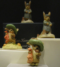 4 BEATRIX POTTER MINI FIGURES FROM "TORIART BY ANRI" OF ITALY