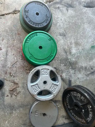 1” metal weight plates 