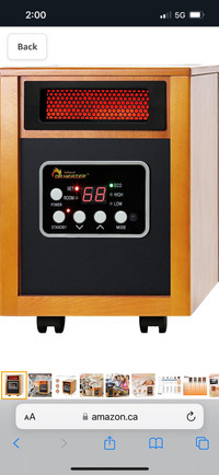 New Dr Infrared Heater Portable Space Heater, 1500-Watt