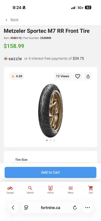 Selling brand new still in the shipping wrapping. Front 120/70/17 Rear 180/55/17 Save yourself the t...