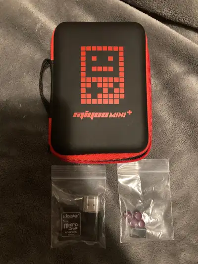 Miyoo Mini+ Hard Case + Stock Buttons, Speakers + SD Reader, View more