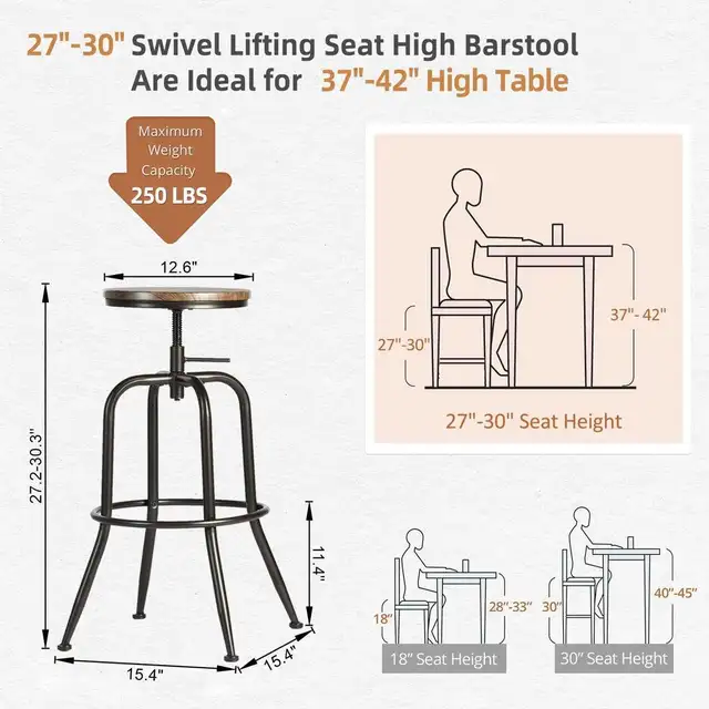New set of 4 Bar Stools in Multi-item in City of Toronto - Image 5