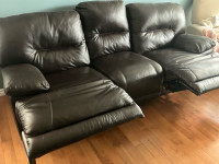 Leather Couch and Loveseat Set