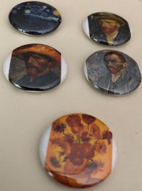 Paintings by Vincent van Gogh Pin Badge Art Buttons