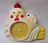 Rare Vintage Rooster Hopesonic Quartz Clock & AM Radio HE-881