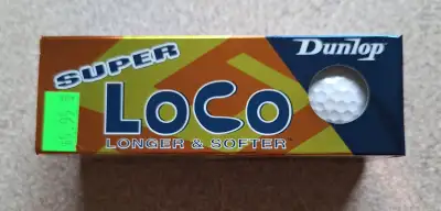 Dunlop Super Loco Golf Balls - One Sleeve - Brand New, View more