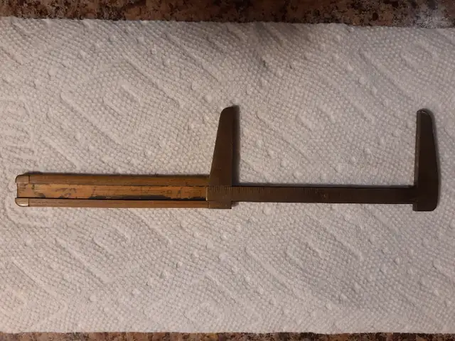 Antique Vintage Brass and wood measurement tool in Arts & Collectibles in Oakville / Halton Region - Image 4