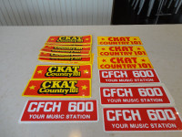 70's North Bay ON Radio Station Bumper Stickers CKAT Country 101