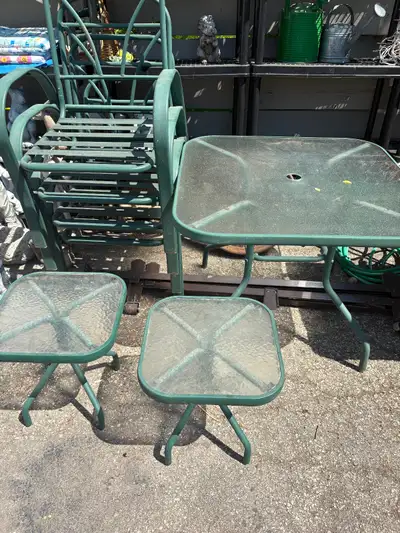 Patio Set 4 chairs Table and 2 side tables  100$ OBO, View more