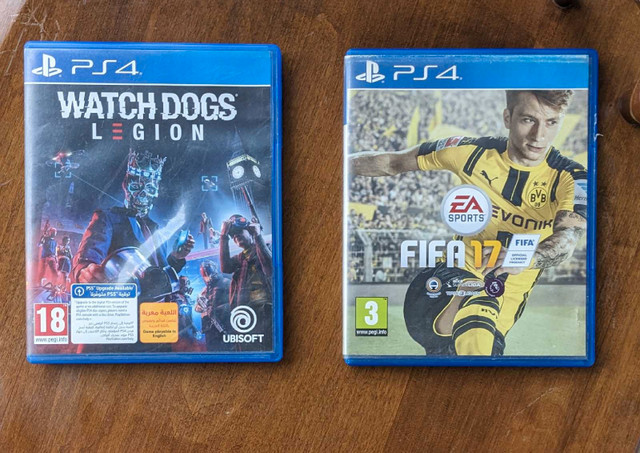 Two PS4 games for sale, Watch dogs Legion & Fifa 17 in Sony Playstation 4 in Edmonton