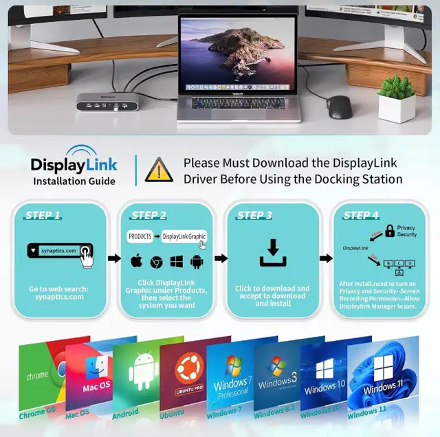 Triple Display USB-C Docking Station 4K HDMI DP 100W PD in Cables & Connectors in Hamilton - Image 7