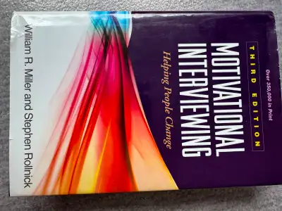 I am selling my textbook: “Motivational Interviewing: Helping People Change”. Finished using it for...