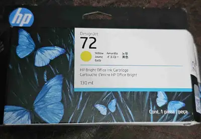 New! Genuine HP Designjet 72 C9373A Yellow Plotter Ink 130ml, View more
