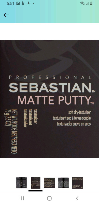 
Sebastian (SEBL8) Matte Putty soft dry Texturizer, 2.6 ounces
 in Other in City of Toronto - Image 2