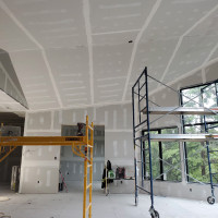 Drywall steel stud framing and drywall taping 