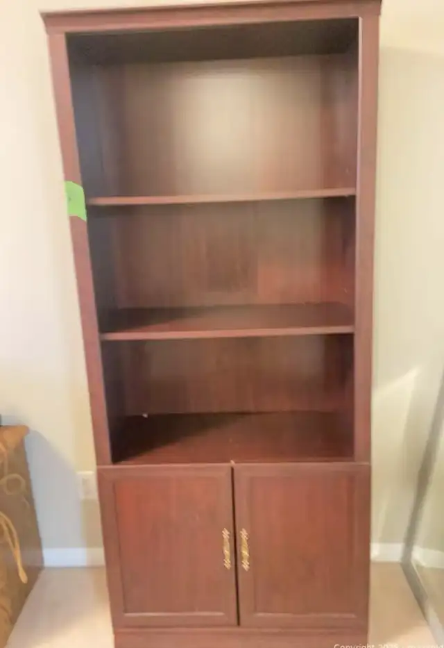 Tall Bookcase with Lower 2-Door Cabinet in Bookcases & Shelving Units in Napanee - Image 2