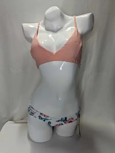 Pink floral bikini swimwear swimsuit bathing suit tankini 