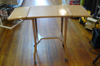 Vintage Metal Typing Table on Casters