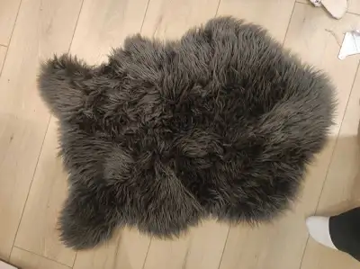 black fluffy carpet , View more