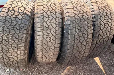 Selling set of 4 new goodyear trailrunner tires. Load range E, rated 10ply. 99.9% full tread just ta...