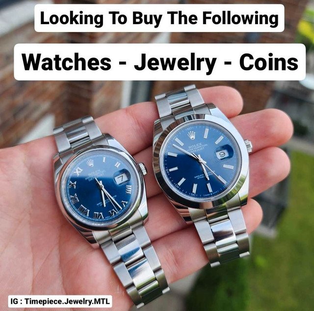 Looking For Watches Rolex - Omega - Cartier - Breitling dans Bijoux et montres  à Ville de Montréal