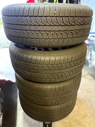 Altimax 17” 225/55R17 tires on steel rims. Very good condition.