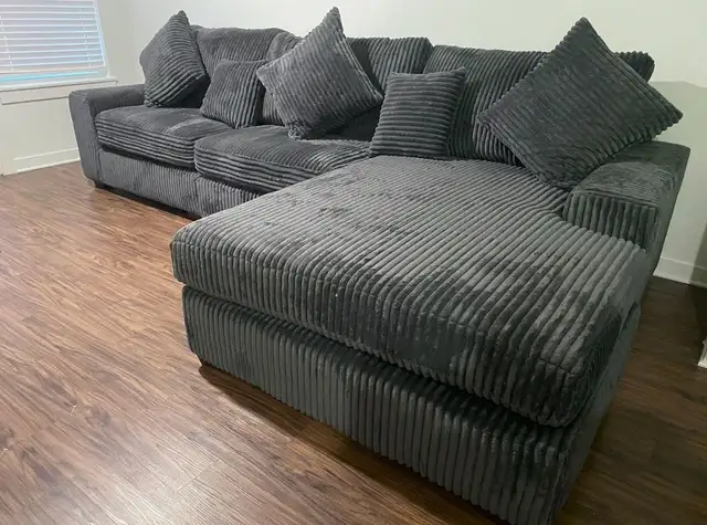 Deep Corduroy Sofa Bed With Durable Corduroy Sofa For Sale  in Couches & Futons in Kingston - Image 2