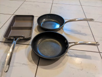 Fry pans 8" non-stick and omelette pan