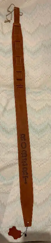 Personalized “Robert” leather guitar strap ***BRAND NEW***, View more