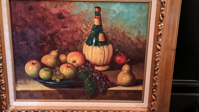 Beautiful Fruit and Wine Painting on Canvas in Arts & Collectibles in Stratford - Image 3
