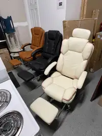 NEW Computer/ Office Chairs (Leather With Leg Rest)