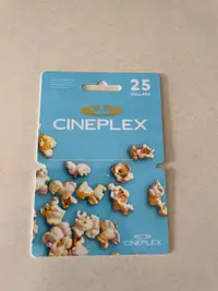 25$ cineplex gift card