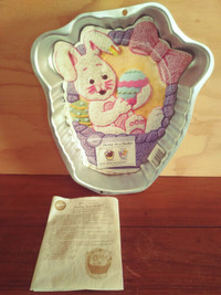 EASTER 'BUNNY in a BASKET' CAKE PAN by Wilton: New, Instructions