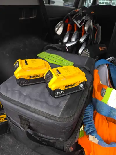Two 5AH dewalt batteries, View more