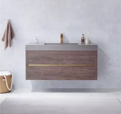 Brand New 48” Floating Bathroom Vanity with Integrated Sink, View more