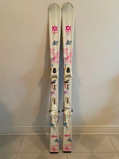 VOLKL CHICA DOWNHILL SKIS 130 CM MARKER 4.5 GRIPWALK BINDING, View more