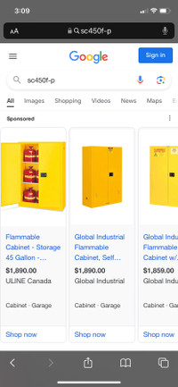 Flammable products storage cabinet