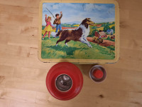 Collectible Flipper Thermos and Lassie Lunchbox from the 60s